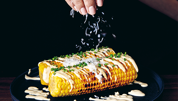 Grillad majs med miso ponzu