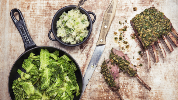 Lammracks med broccolimos