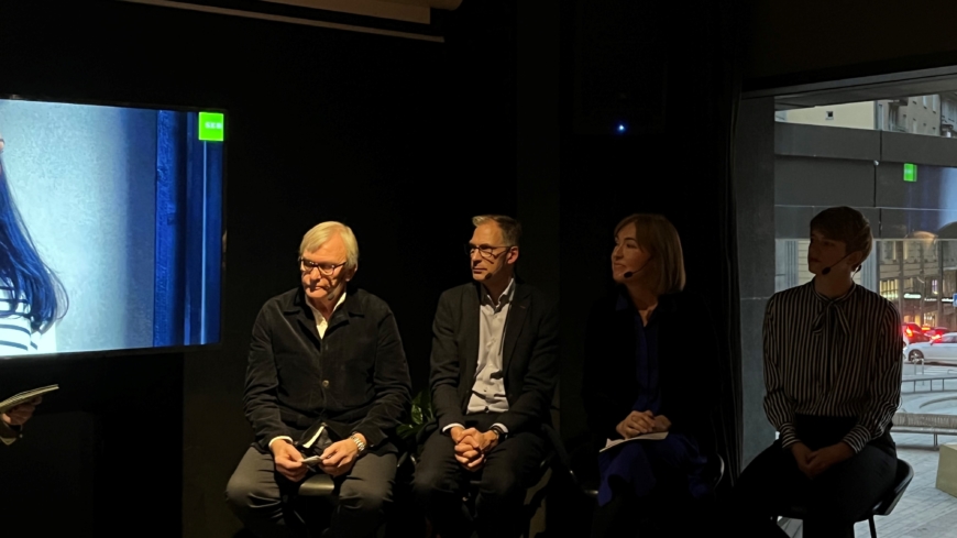 Expertpanelen Klas Bergling, grundare av Tim Bergling Foundation, Johan Oljeqvist, VD Fryshuset, Pernilla Baralt, Generalsekreterare för UNICEF Sverige, Siri Helle, psykolog, författare och föreläsare.  Foto: Privat