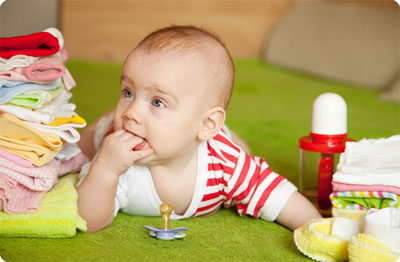 Blöjeksem är vanligt hos små barn, och beror på att huden under blöjan utsätts för värme och fukt under lång tid.  Foto: Shutterstock